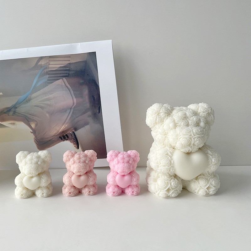 Home Fragrance Rose - San Valentino Amore Orso rosa Candela