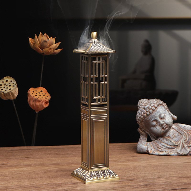 Home Fragrance Zen - Bruciatore di incenso verticale con padiglione