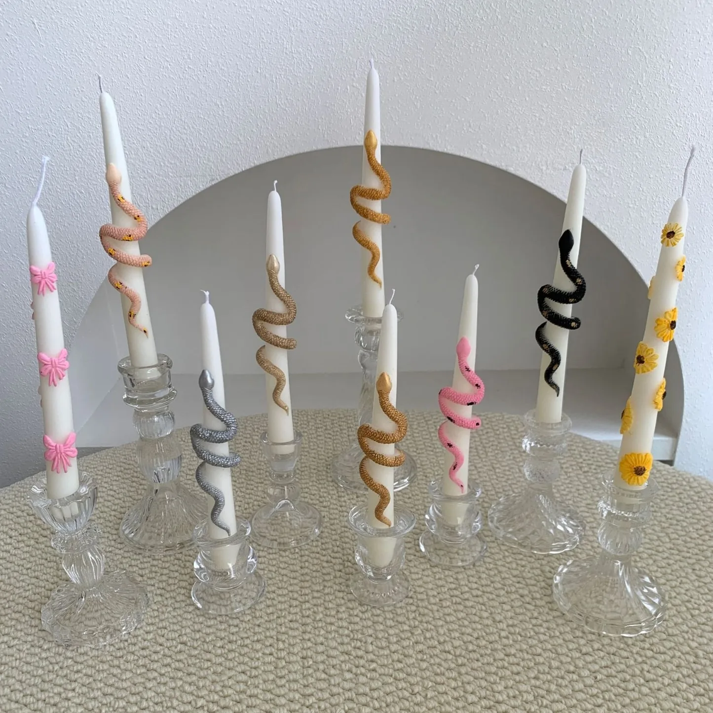 yes1pc Candela a forma di fioc - Beeswax Taper Candle recensione e prezzo