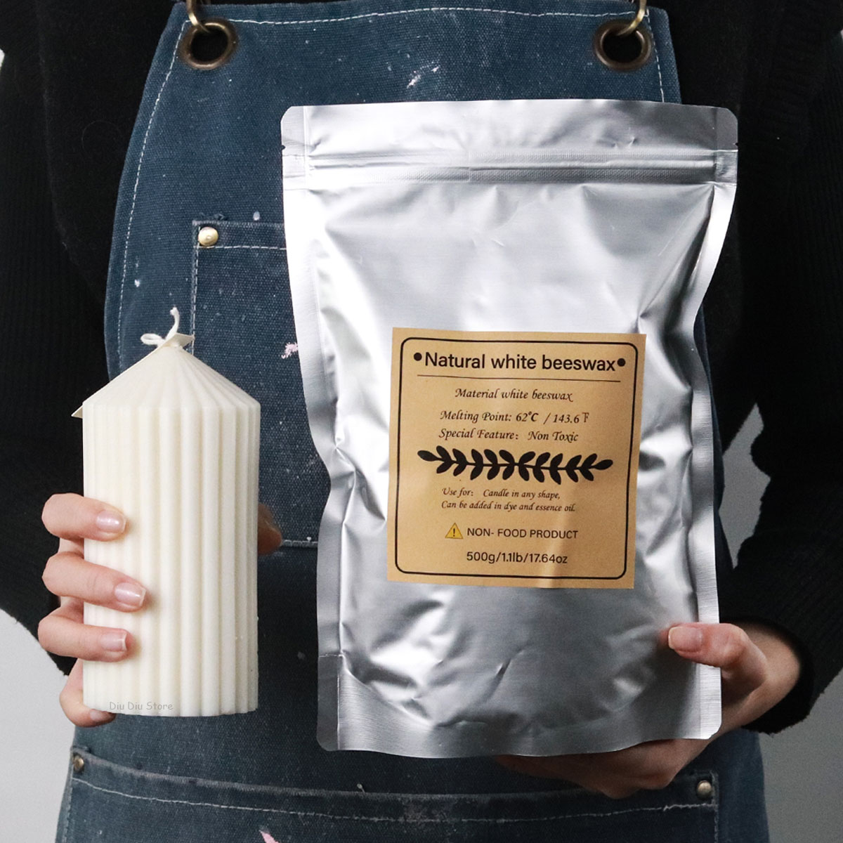 Cera d'api bianca Materiale pe - Beeswax Taper Candle recensione e prezzo