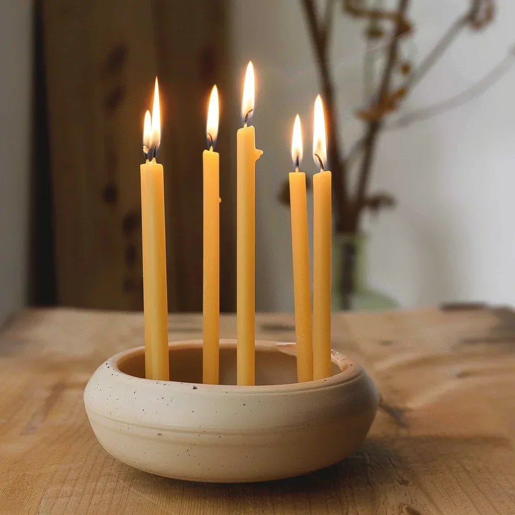 25 PZ/1 PACCHETTO Candela Hanu - Beeswax Taper Candle recensione e prezzo